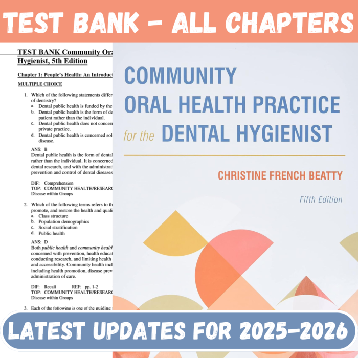 Test Bank For Community Oral Health Practice for the Dental Hygienist 5th Edition By Christine-Pass Test Bank
