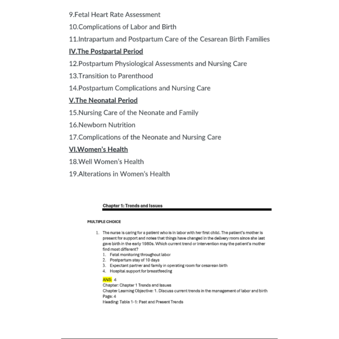 Test Bank For Davis Advantage for Maternal-Newborn Nursing Critical Components of Nursing Care Fourth Edition By Connie Durham-Pass Test Bank