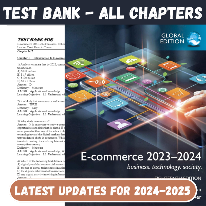 Test Bank For E-commerce 2023–2024 business. technology. society., Global Edition, 18th Edition by Kenneth-Pass Test Bank