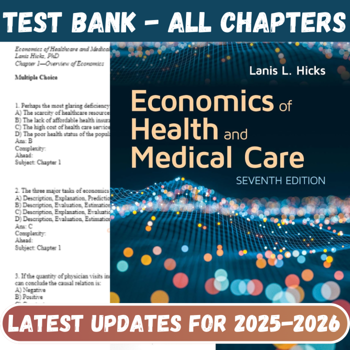Test Bank For Economics of Health and Medical Care 7th Edition By Hicks-Pass Test Bank