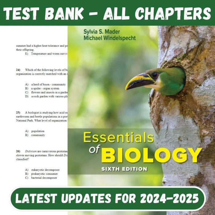 Test Bank For Essentials of Biology 6th Edition by Mader-Pass Test Bank