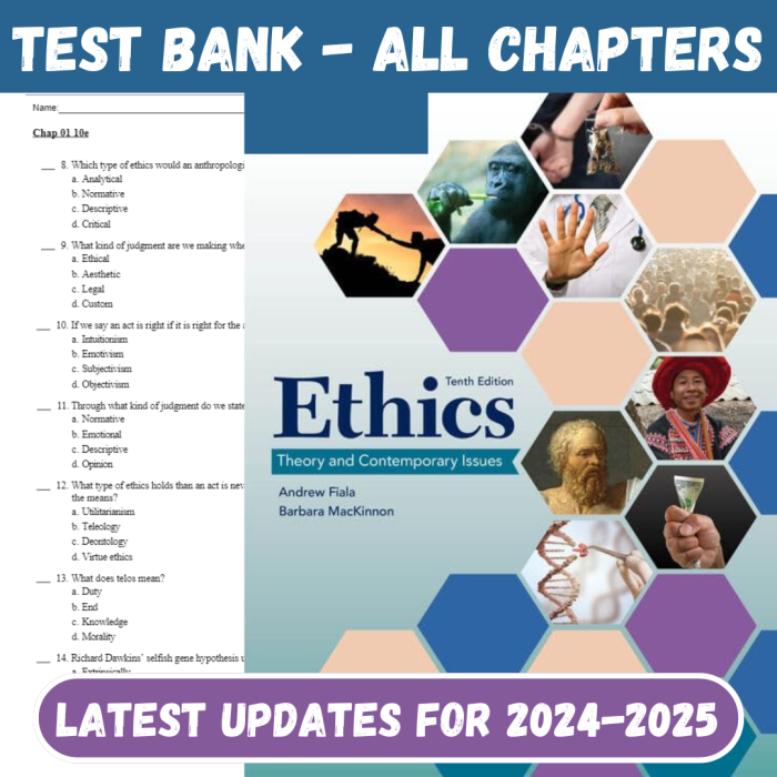 Test Bank For Ethics: Theory and Contemporary Issues, 10th Edition by Andrew Fiala-Pass Test Bank