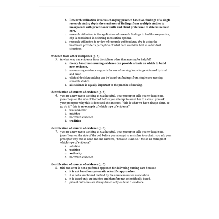 Test Bank For Evidence-Based Practice for Nurses- Appraisal and Application of Research 6th Edition By Schmidt Brown-Pass Test Bank