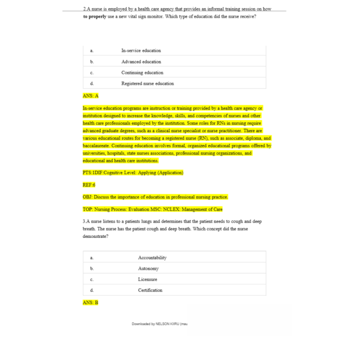 Test Bank For Fundamentals Perspectives on the Art and Science of Canadian Nursing 2nd Edition By Gregory Raymound-Pass Test Bank