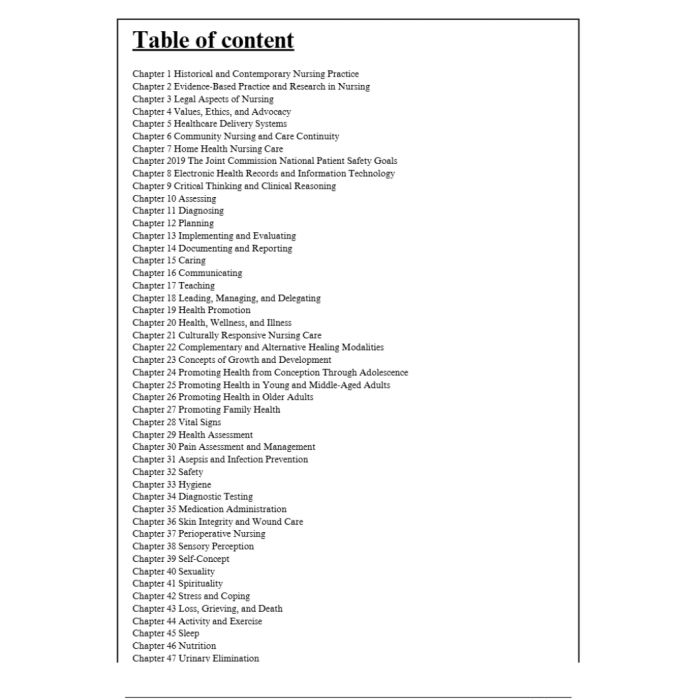 Test Bank For Fundamentals of Nursing Concepts, Process and Practice, 11th Edition By Audrey T. Berman-Pass Test Bank