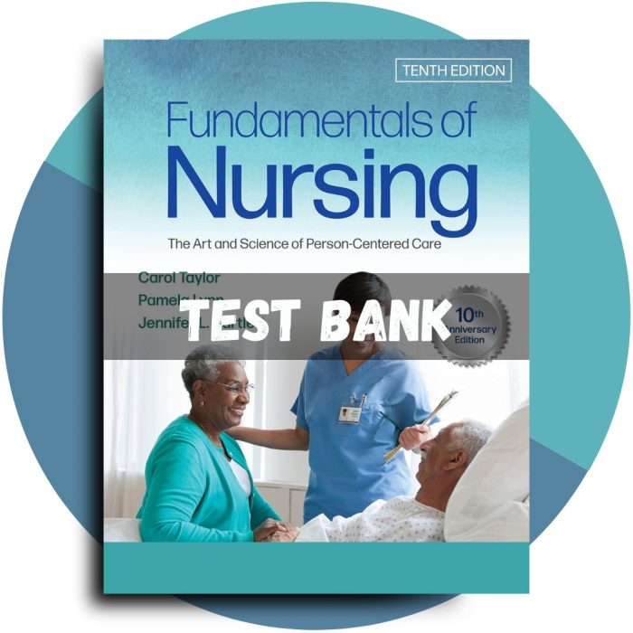 Test Bank For Fundamentals of Nursing The Art and Science of Person-Centered Care, 10th Edition (Carol R Taylor, 2023)-Pass Test Bank