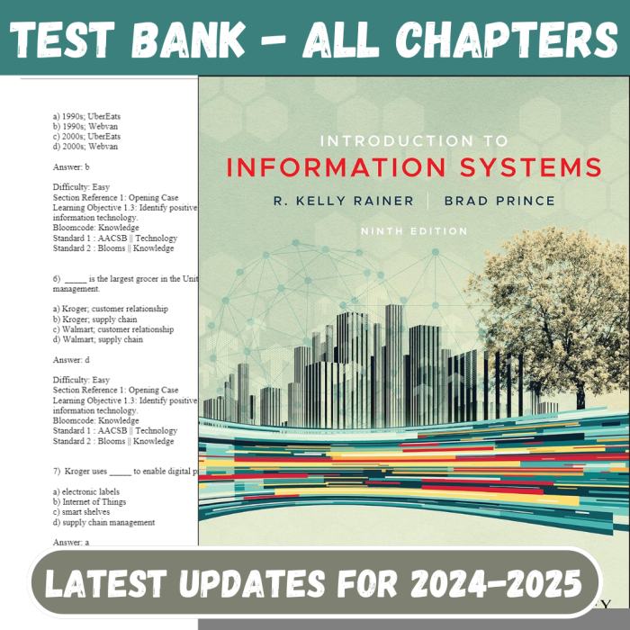 Test Bank For Introduction to Information Systems 9th Edition by R. Kelly Rainer, Brad Prince-Pass Test Bank