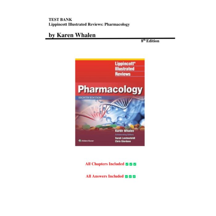 Test Bank For Lippincott Illustrated Reviews Pharmacology 8th Edition By Whalen PassTestBank 2