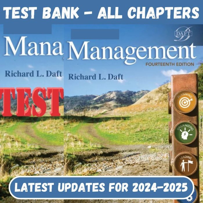 Test Bank For Management 14th Edition by Richard L. Daft-Pass Test Bank