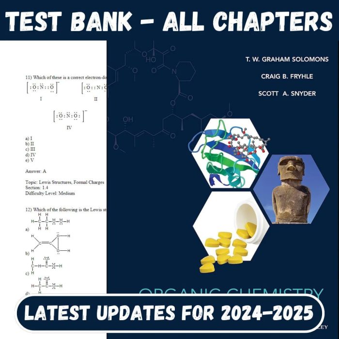 Test Bank For Organic Chemistry 12th Edition by T. W. Graham Solomons, Craig B. Fryhle, Scott A. Snyder-Pass Test Bank
