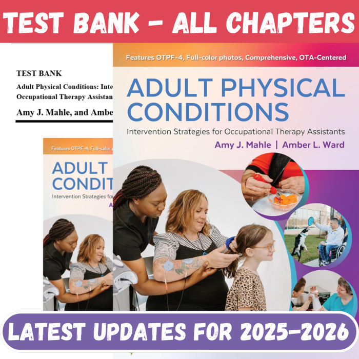 Test Bank For Physical Conditions Intervention Strategies for Occupational Therapy Assistants 2nd Edition By Amy J-Pass Test Bank