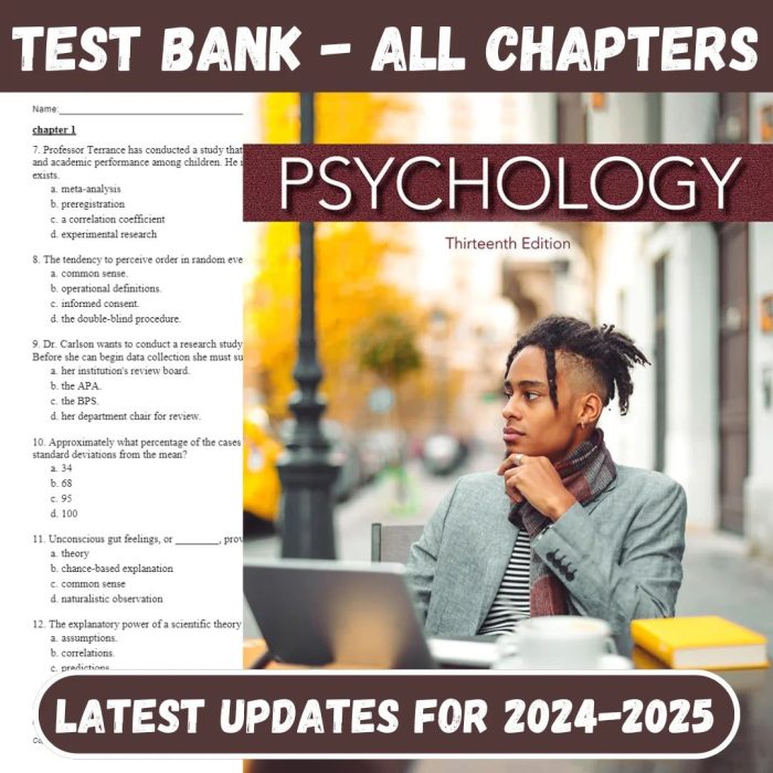 Test Bank For Psychology 13th Edition by David G. Myers Nathan C. Dewall-Pass Test Bank