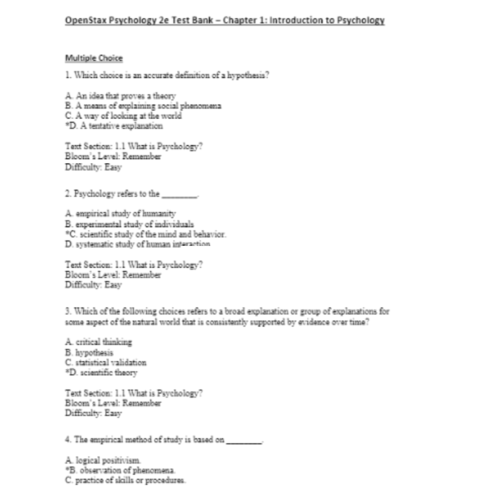 Test Bank For Psychology 2th edition By OpenStax-Pass Test Bank