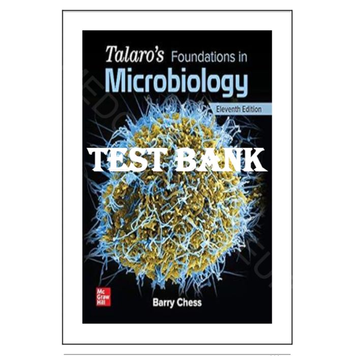 Test Bank For Talaro’s Foundations in Microbiology, 11th Edition by Barry Chess-Pass Test Bank