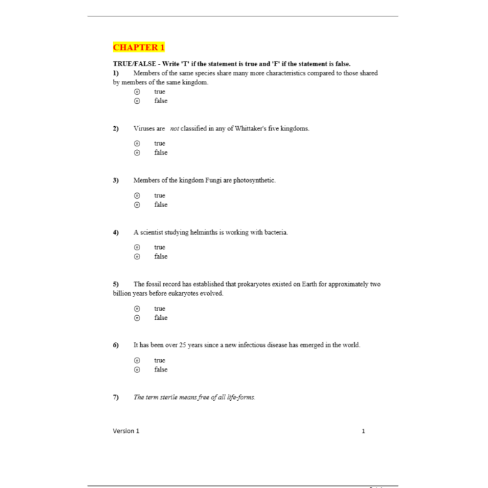 Test Bank For Talaro’s Foundations in Microbiology, 11th Edition by Barry Chess-Pass Test Bank