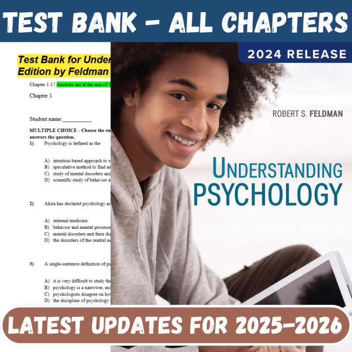 Test Bank For Understanding Psychology 15th Edition By Feldman-Pass Test Bank