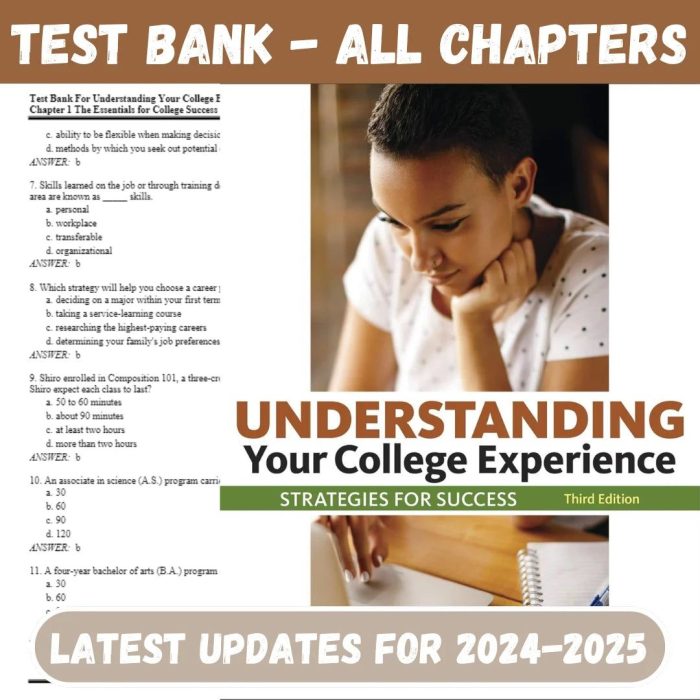 Test Bank For Understanding Your College Experience 3rd Edition By John N. Gardner-Pass Test Bank