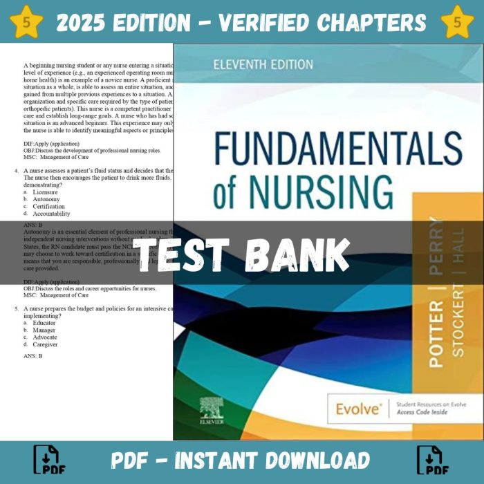 Test Bank – Fundamentals of Nursing 11TH Edition (Perry, 2022)-Pass Test Bank