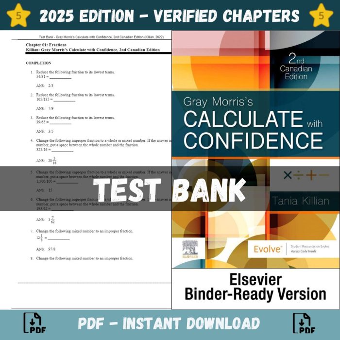 Test Bank – Gray Morris’s Calculate with Confidence, 2nd Canadian Edition (Killian, 2022)-Pass Test Bank