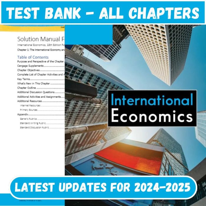 Test Bank International Economics, 18th Edition by Robert Carbaugh-Pass Test Bank