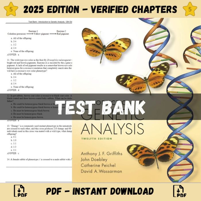 Test Bank – Introduction to Genetic Analysis, 12th Edition (Griffiths, 2021)-Pass Test Bank