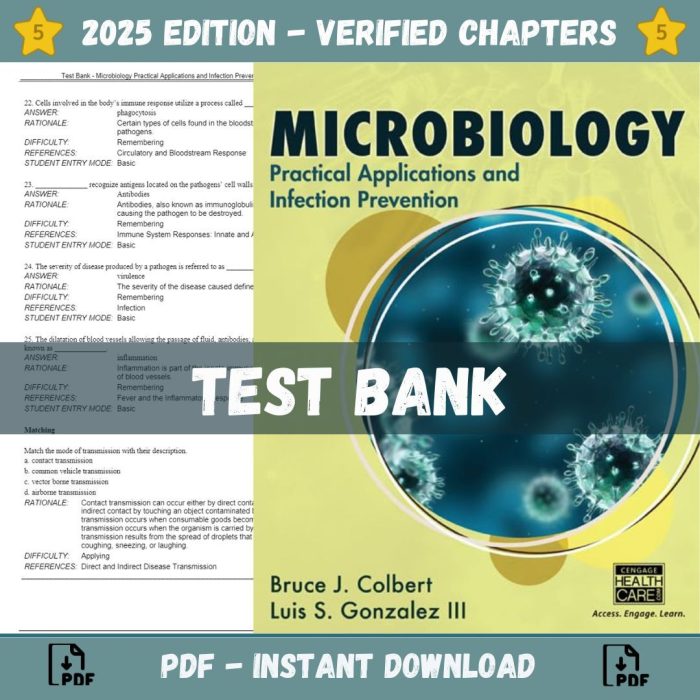 Test Bank – Microbiology Practical Applications and Infection Prevention, 1st Edition (Colbert, 2016)-Pass Test Bank