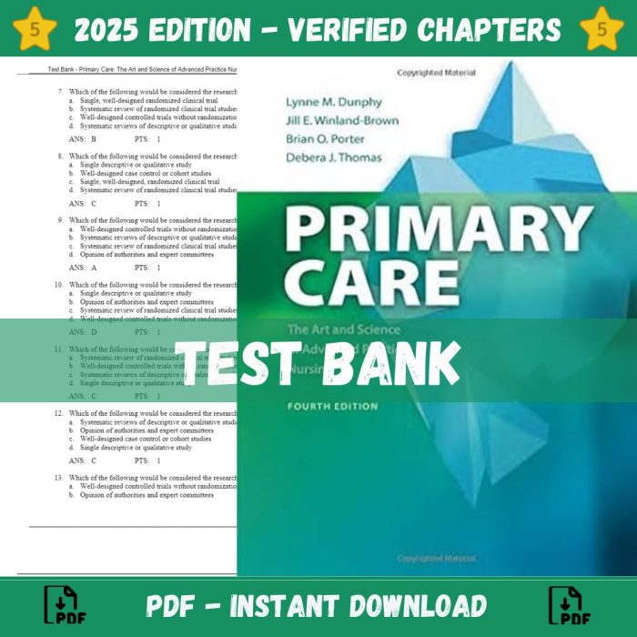 Test Bank – Primary Care-The Art and Science of Advanced Practice Nursing, 4th Edition (Dunphy, 2016)-Pass Test Bank
