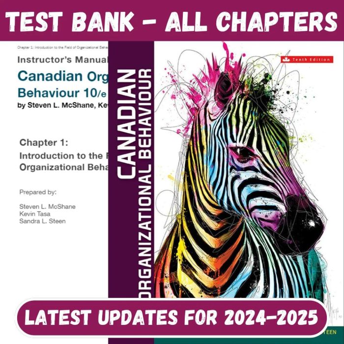Test Bank & Solution Manual for Canadian Organizational Behaviour 10th Edition by Steven McShane-Pass Test Bank