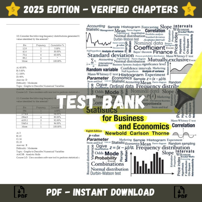 Test Bank – Statistics for Business and Economics 8th Edition (Carlson, 2013)-Pass Test Bank