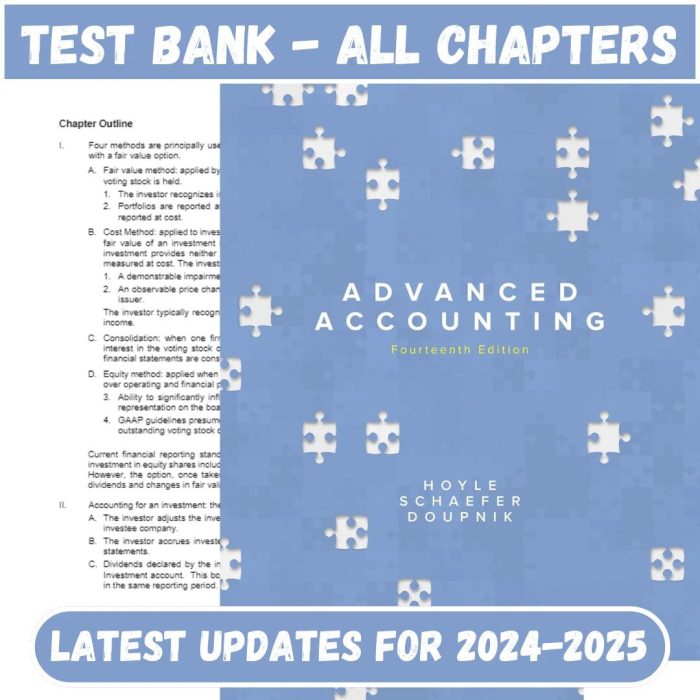 Test Bank for Advanced Accounting 14th Edition by Hoyle-Pass Test Bank
