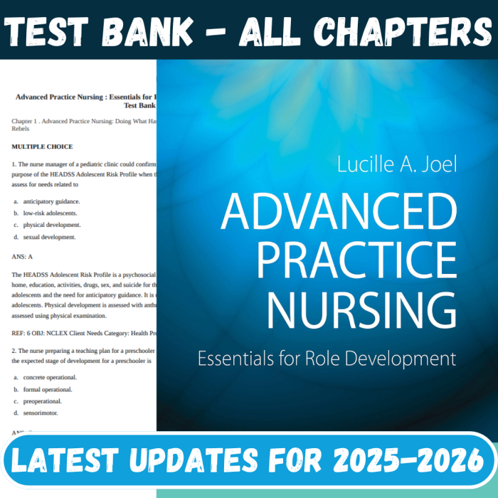 Test Bank for Advanced Practice Nursing : Essentials for Role Development 4th Edition by Joel-Pass Test Bank