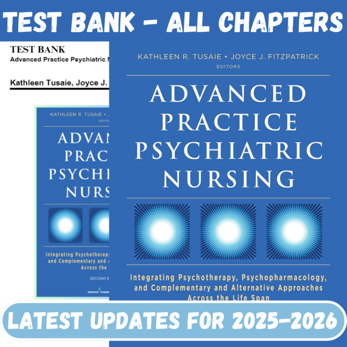 Test Bank for Advanced Practice Psychiatric Nursing 2nd Edition by Tusaie Fitzpatrick-Pass Test Bank
