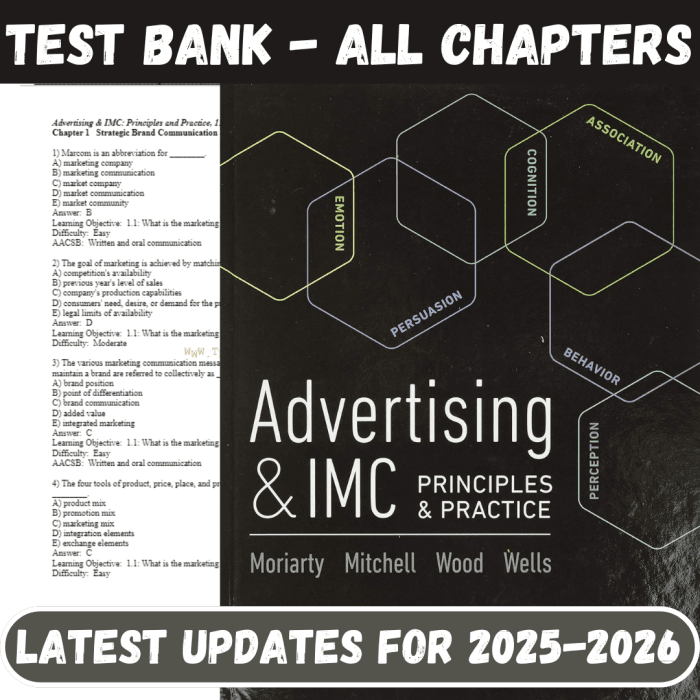 Test Bank for Advertising & Imc Principles And Practice, 11th Edition by Sandra Moriarty-Pass Test Bank