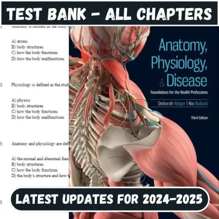 Test Bank for Anatomy, Physiology, and Disease Foundations for the Health Professions 3rd Edition by Deborah-Pass Test Bank