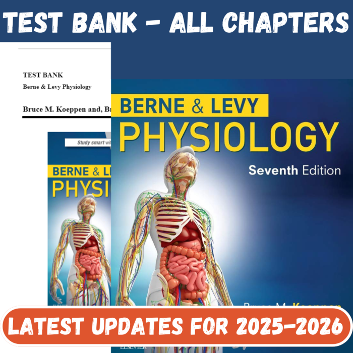 Test Bank for Berne and Levy Physiology, 7th Edition by Koeppen-Pass Test Bank