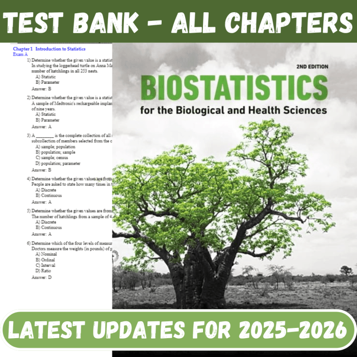 Test Bank for Biostatistics for the Biological and Health Sciences, 2nd Edition by Triola-Pass Test Bank