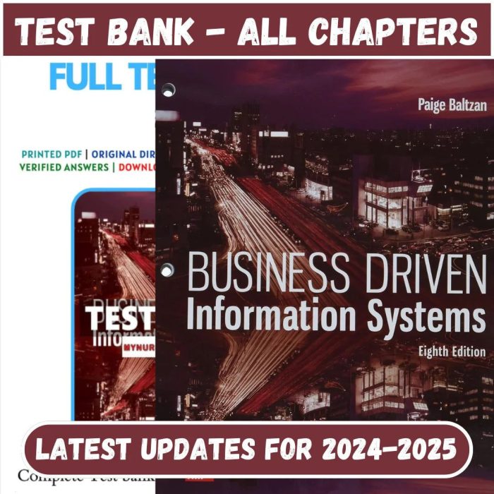 Test Bank for Business Driven Information Systems 8th Edition by Baltzan-Pass Test Bank