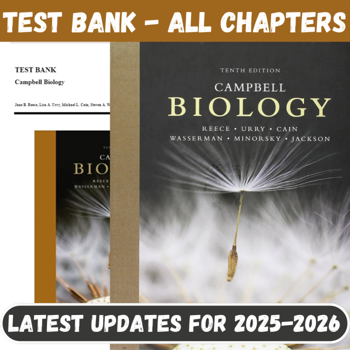 Test Bank for Campbell Biology, 10th Edition by Reece-Pass Test Bank