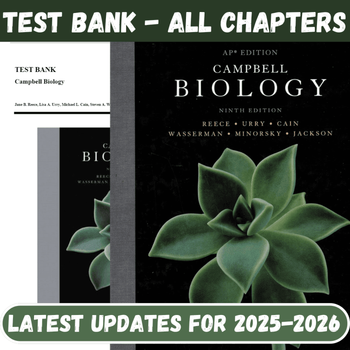 Test Bank for Campbell Biology, 9th Edition by Reece-Pass Test Bank