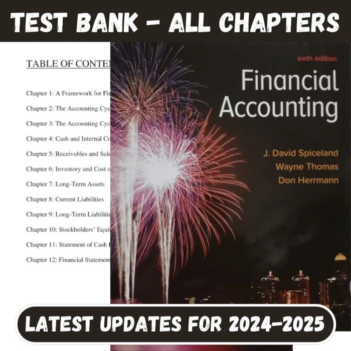 Test Bank for EFinancial Accounting 6th Edition by Spiceland-Pass Test Bank