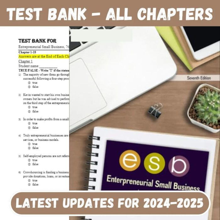 Test Bank for Entrepreneurial Small Business 7th Edition by Katz-Pass Test Bank