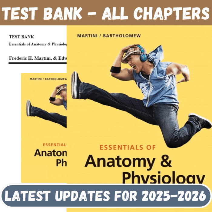 Test Bank for Essentials of Anatomy & Physiology, 8th Edition by Martini-Pass Test Bank
