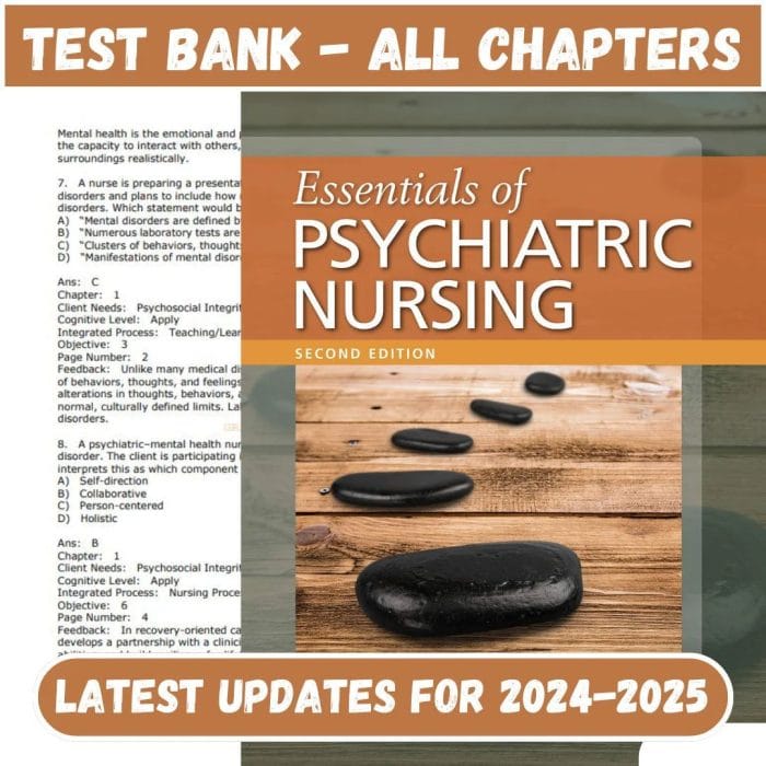 Test Bank for Essentials of Psychiatric Nursing 2nd Edition by Boyd-Pass Test Bank