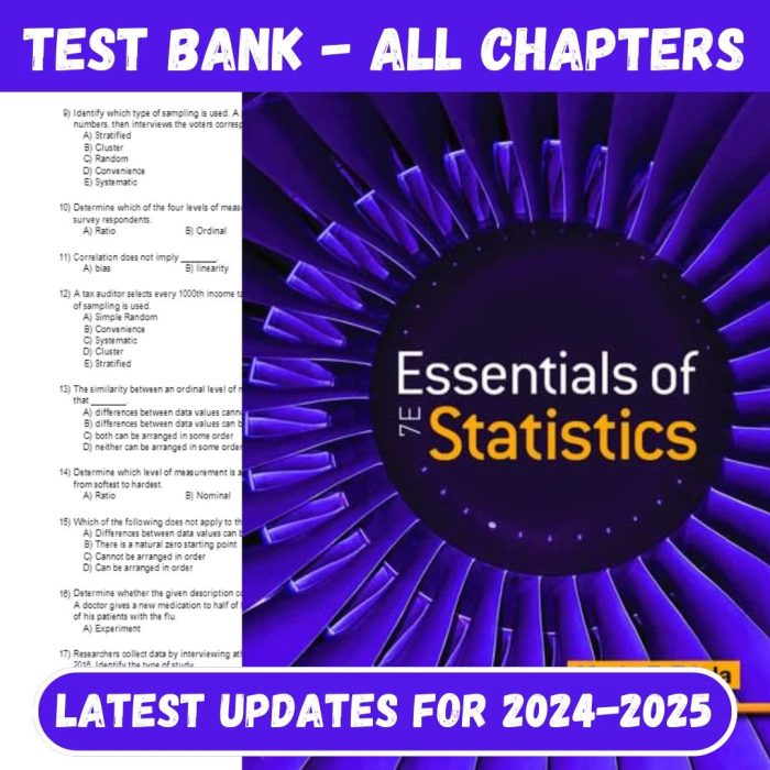 Test Bank for Essentials of Statistics 7th Edition by Triola-Pass Test Bank