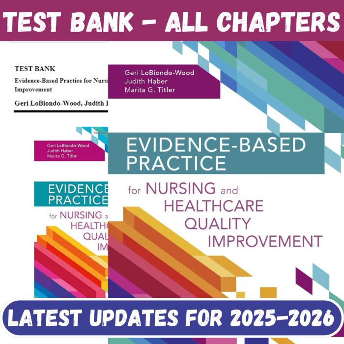 Test Bank for Evidence Based Practice for Nursing and Healthcare Quality Improvement, 1st Edition by LoBiondo-Wood-Pass Test Bank