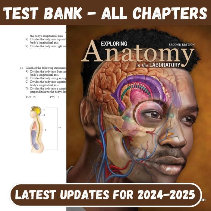Test Bank for Exploring Anatomy Physiology in the Laboratory 2nd Edition by Amerman-Pass Test Bank