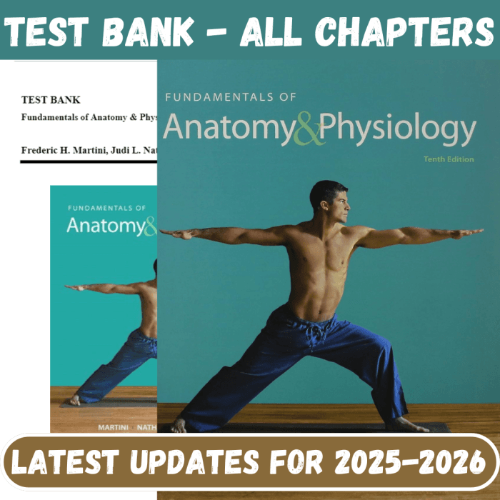 Test Bank for Fundamentals of Anatomy & Physiology, 10th Edition by Martini-Pass Test Bank