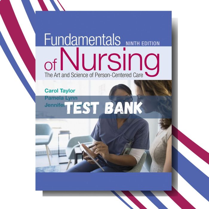 Test Bank for Fundamentals of Nursing The Art and Science of Person-Centered Care, 9th Edition (By Taylor)-Pass Test Bank