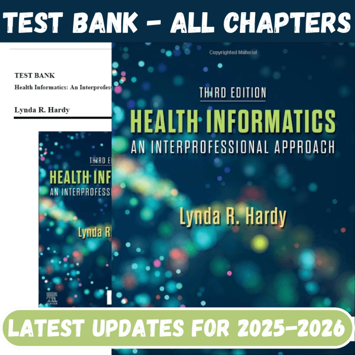 Test Bank for Health Informatics An Interprofessional Approach, 3rd Edition by Hardy-Pass Test Bank