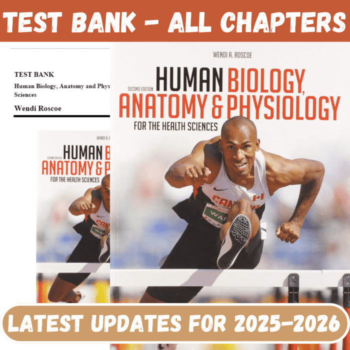 Test Bank for Human Biology, Anatomy and Physiology for the Health Sciences, 2nd Edition by Roscoe-Pass Test Bank